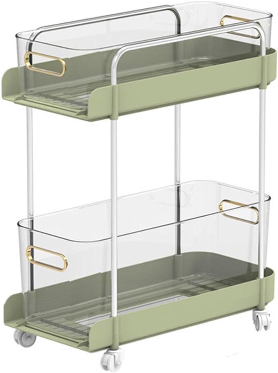 Rollende Kar - Opbergwagen Mobiel - Opslag Organisatie - Stabiel Stevig Materiaal - 18 cm - Wit
