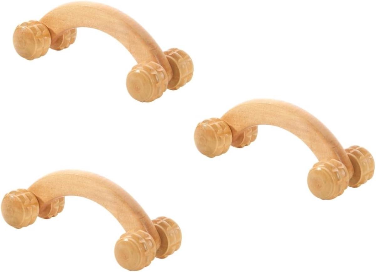 Hout Massage Apparaat - Voet Rugrol - Spierontspanning Thuis - Set van 3 stuks