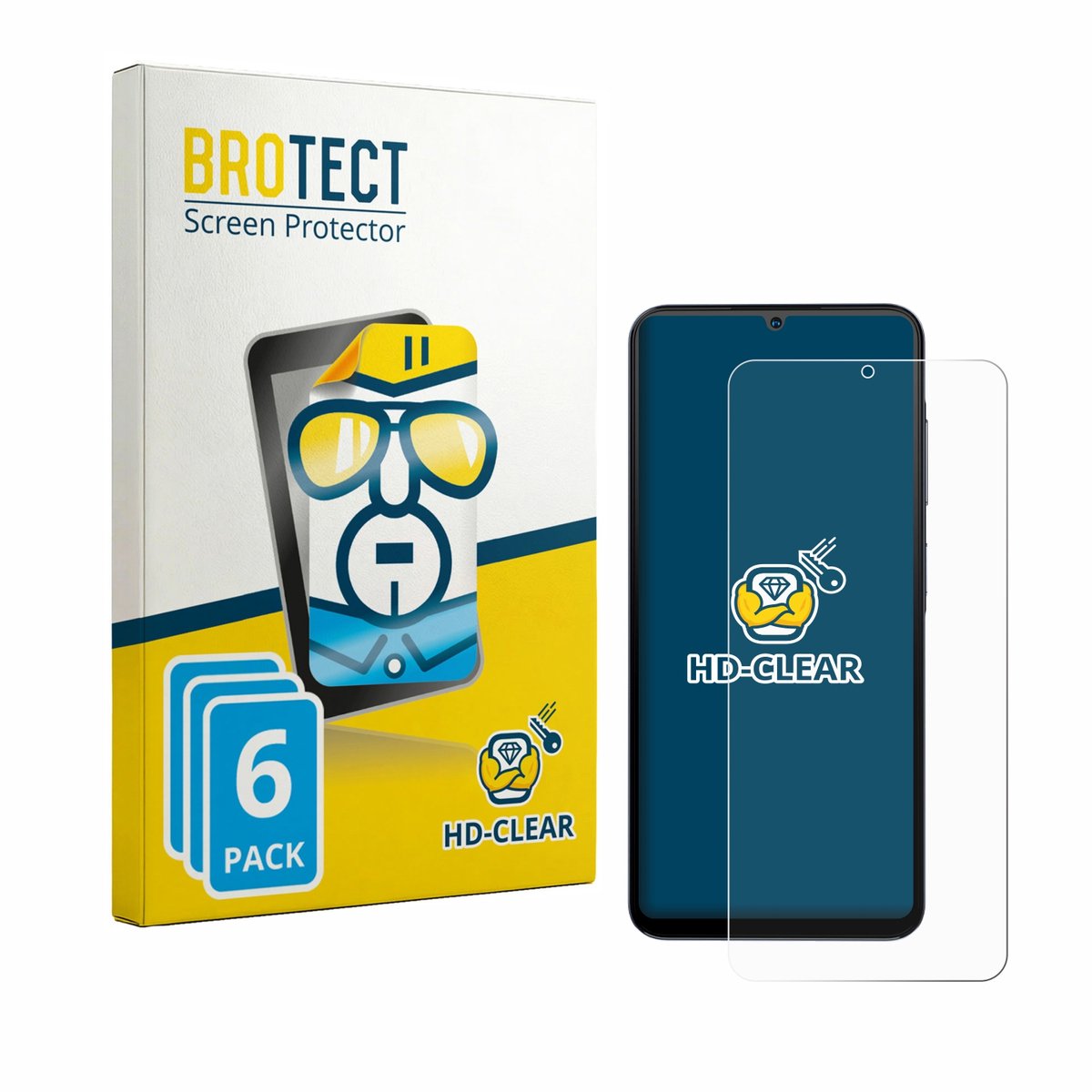 BROTECT - Screenprotector voor Hotwav A56 - Folie Beschermfolie transparant 6 Stuks