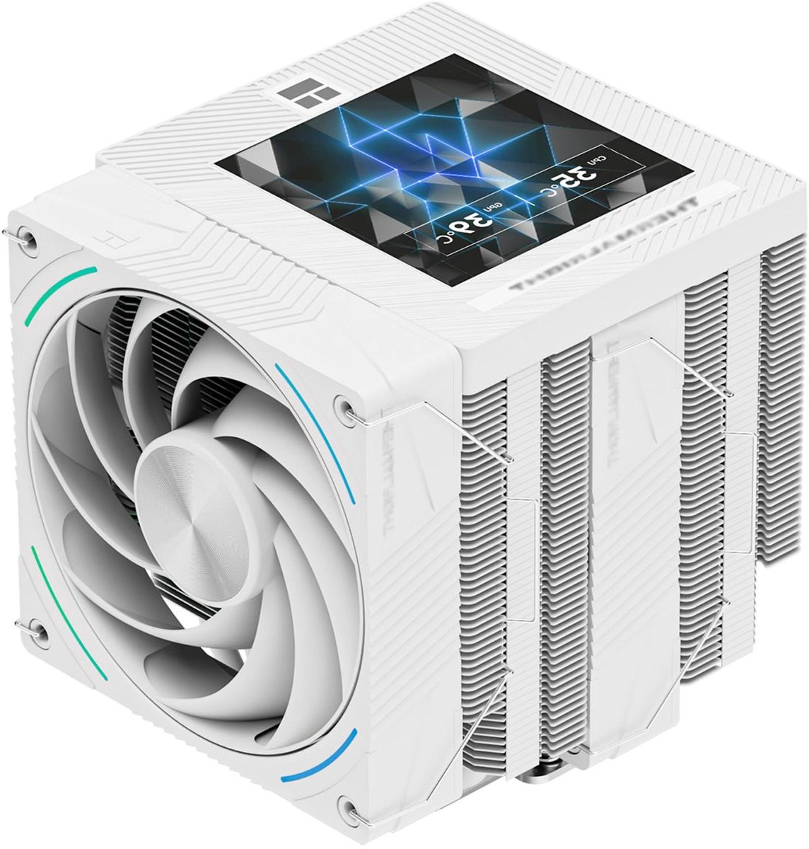 CPU Koeler - Dubbele Toren - Computer Onderdelen - Met IPS Scherm - 160 mm Hoog - Wit