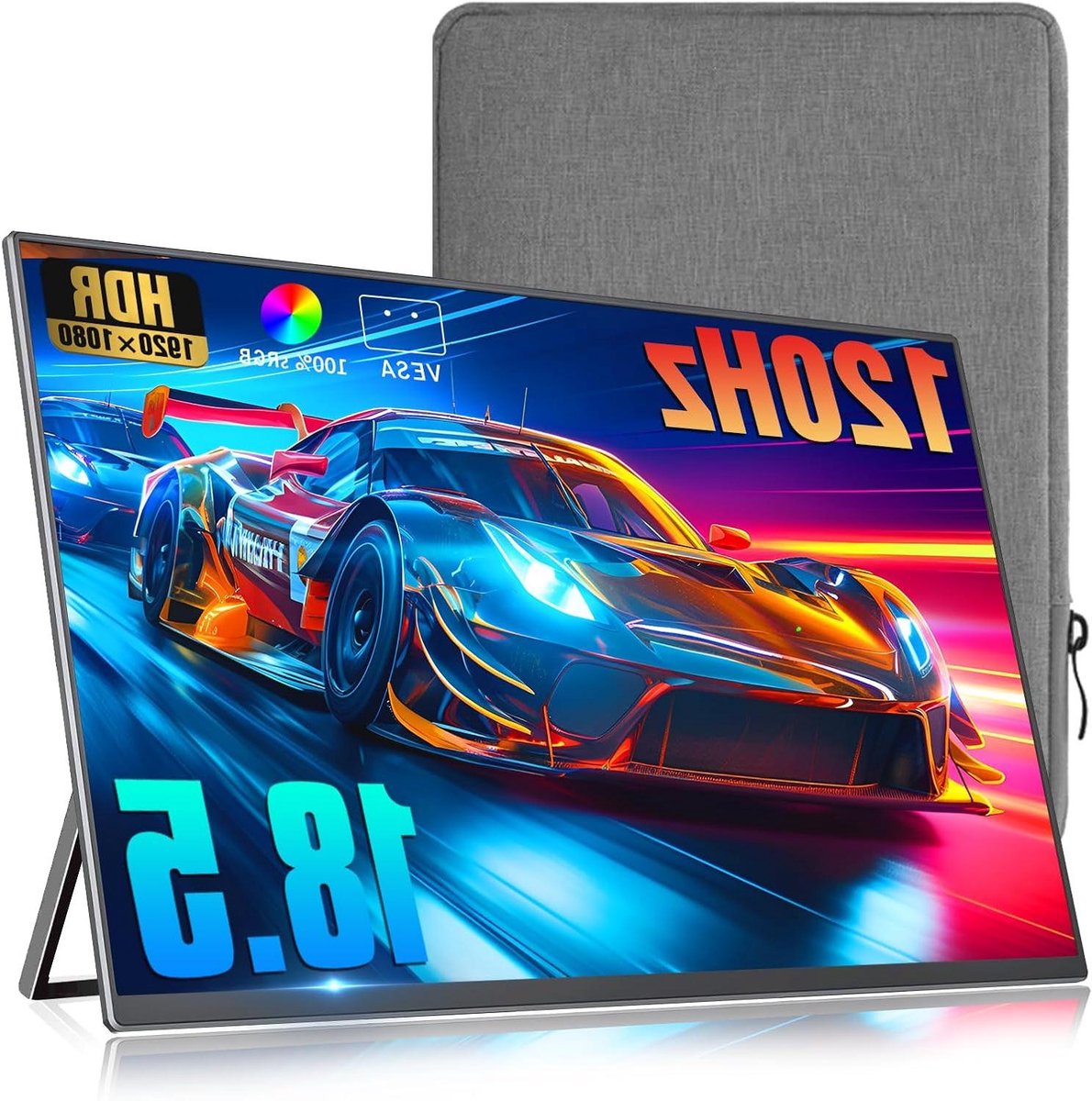 Draagbare Monitor - Externe Scherm - Productiviteit Verhogen - 100Hz 100% sRGB - 18.5 inch - Zwart