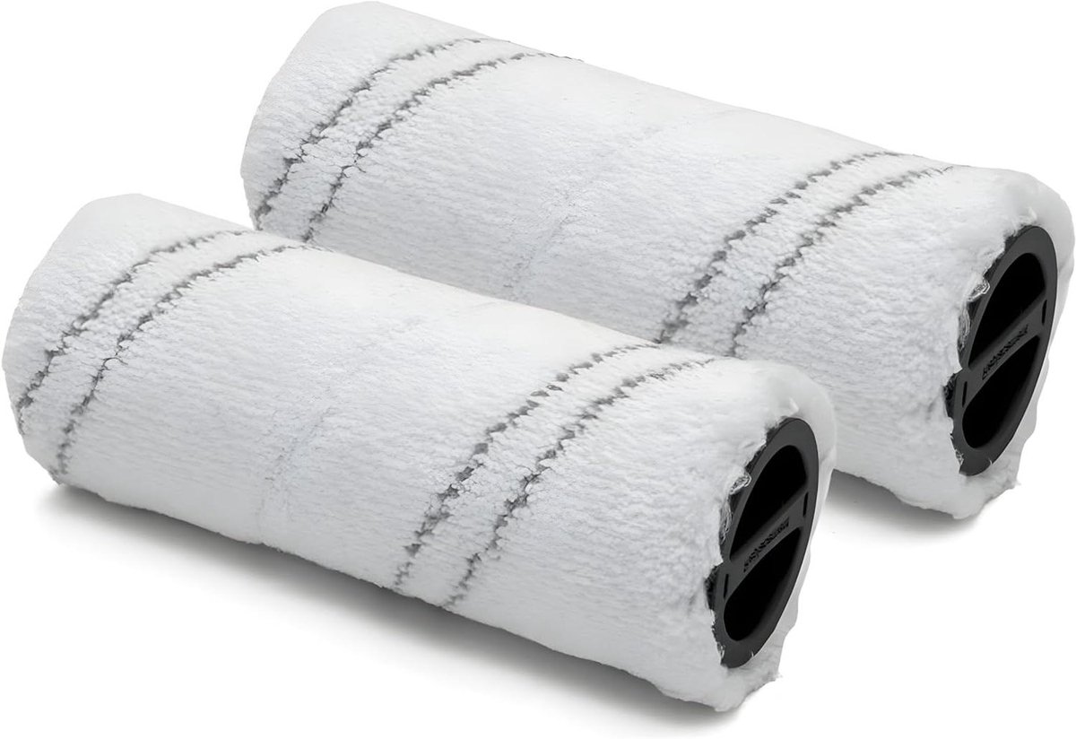 Microvezel Rollen - Vloerreiniger Pads - Vloeren Reinigen - Duurzaam Gebruik - 4 Stuks - Grijs