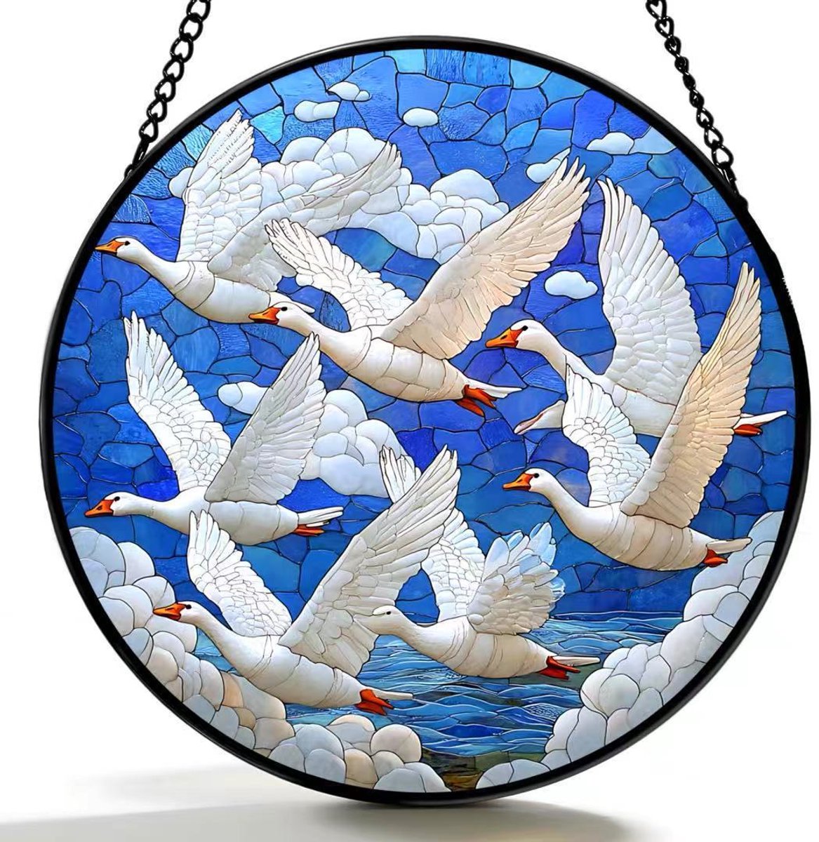 Glazen Zonnevanger | Transparante maanvormige zonnevanger/dromenvanger | Elegante raamdecoratie die een warme sfeer in huis creëert | Woondecoratie | 16 cm | Stijl 24