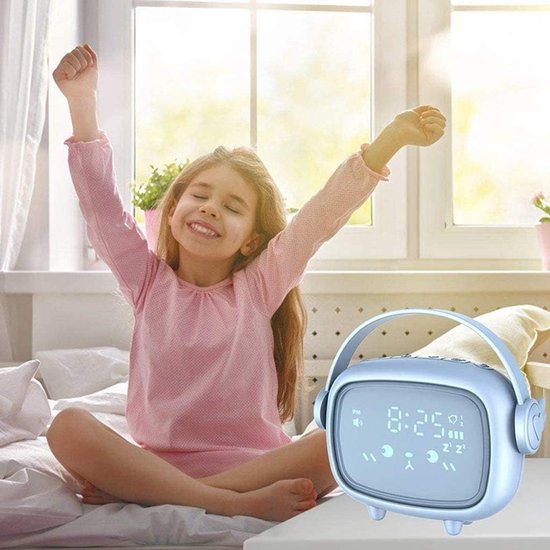 Kinderwekker - Slaaptrainer - Kind Leren Wakker Worden - Zonsopgang Simulatie - 13.5 x 11.5 cm - Wit — afbeelding 5