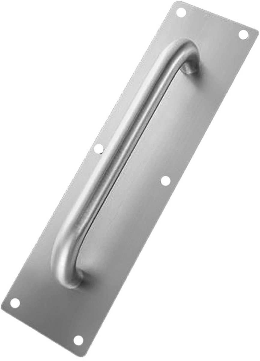 aladdien - Deurpushplaat - Stijlvolle Deurgreep - RVS - 300x80mm - Inclusief Schroeven - Voor Binnen- en Buitendeuren - Geschikt voor Diverse Deuren