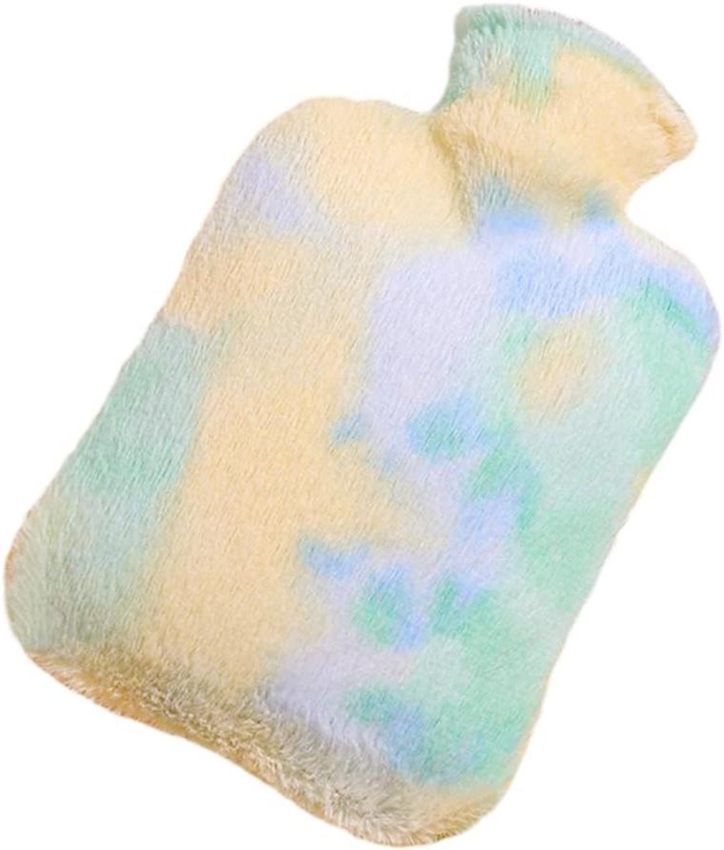 Warmwaterkruik - Warmwaterzak - Warmte en comfort - Zachte pluche hoes - 1000 ml - Blauw