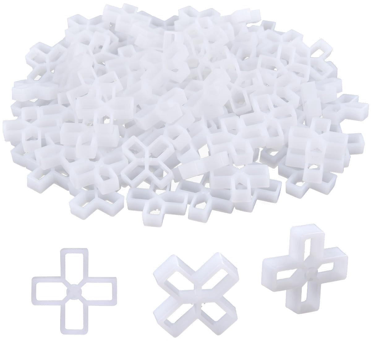 SPHProducts - Tile Spacer - 10mm - Nauwkeurige tegelplaatsing - Wit - Paving spacers - 100 stuks - Geschikt voor DIY tegelwerk - PVC