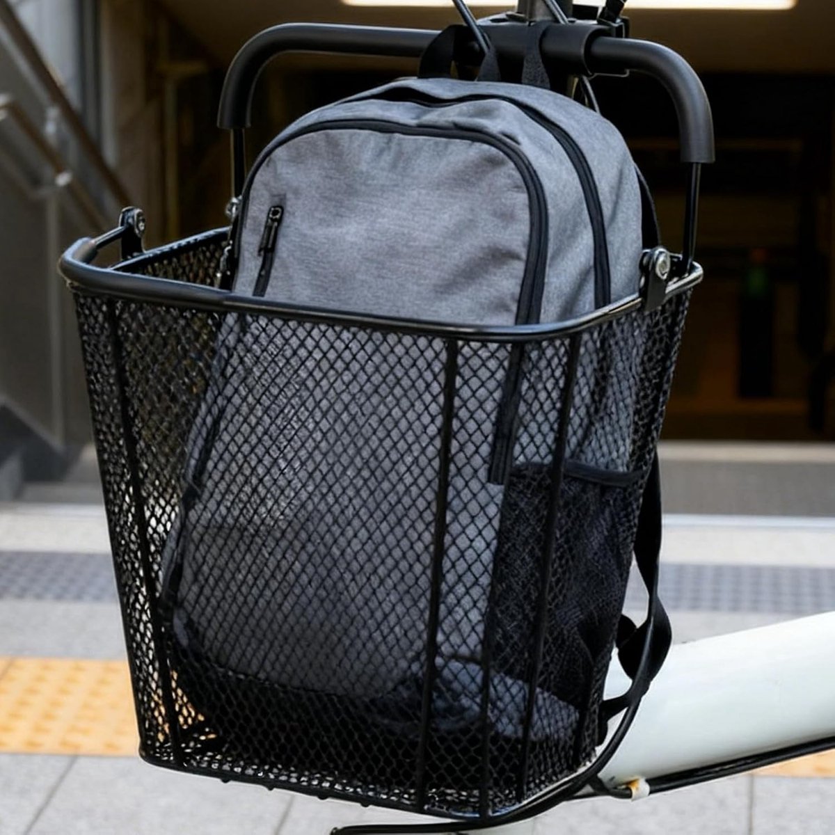 Fietsmand Stuur - Bagagemand Scooter - Transport Outdoor - Snelle Bevestiging - 25 x 19 x 15 cm - Zwart