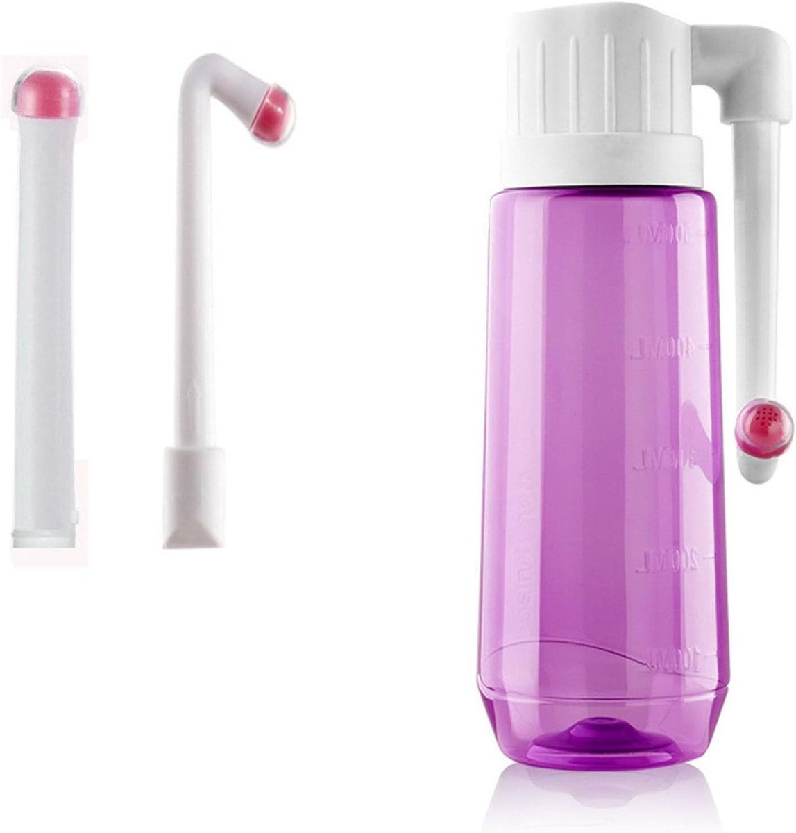 Draagbare Bidet Fles - Spoelfles Peri - Persoonlijke Hygiëne - Dubbele Mondstukken - 500ml Capaciteit - Transparant