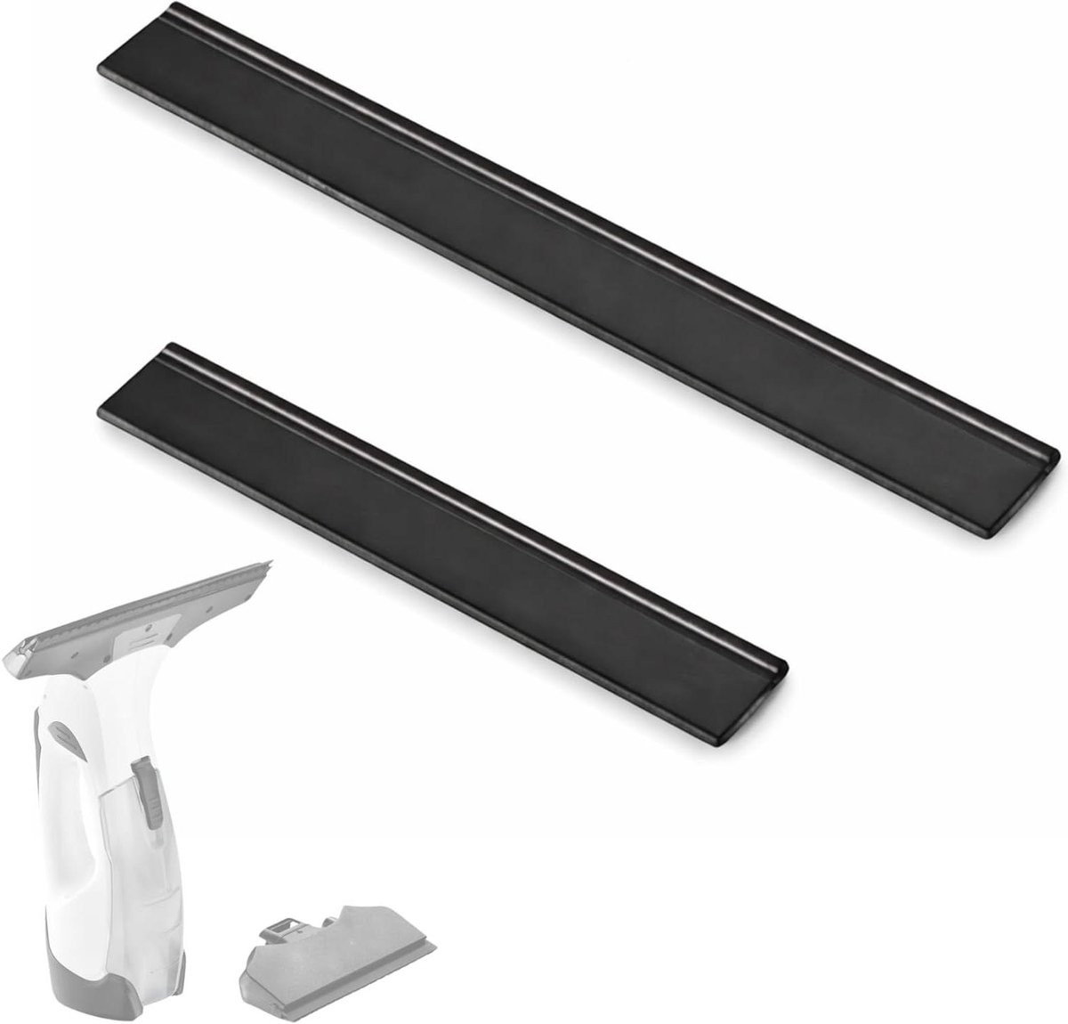 Rubberen lippen - Reservemessen raam - Ramen streeploos - Hoogwaardig flexibel rubber - 280 mm 170 mm - Zwart