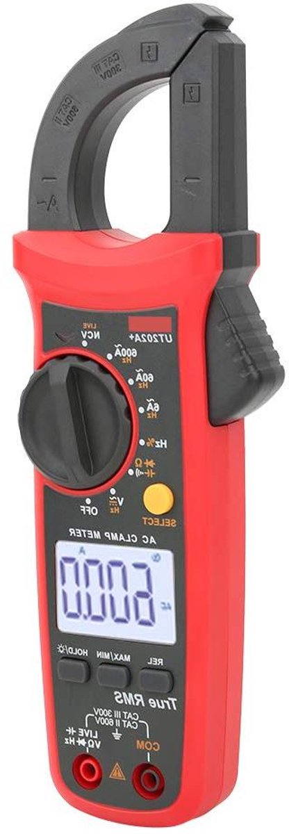 Stroomtang Multimeter - Spanningsmeter Tester - Elektrische Metingen - True RMS Functie - 28mm Klemkop - Zwart