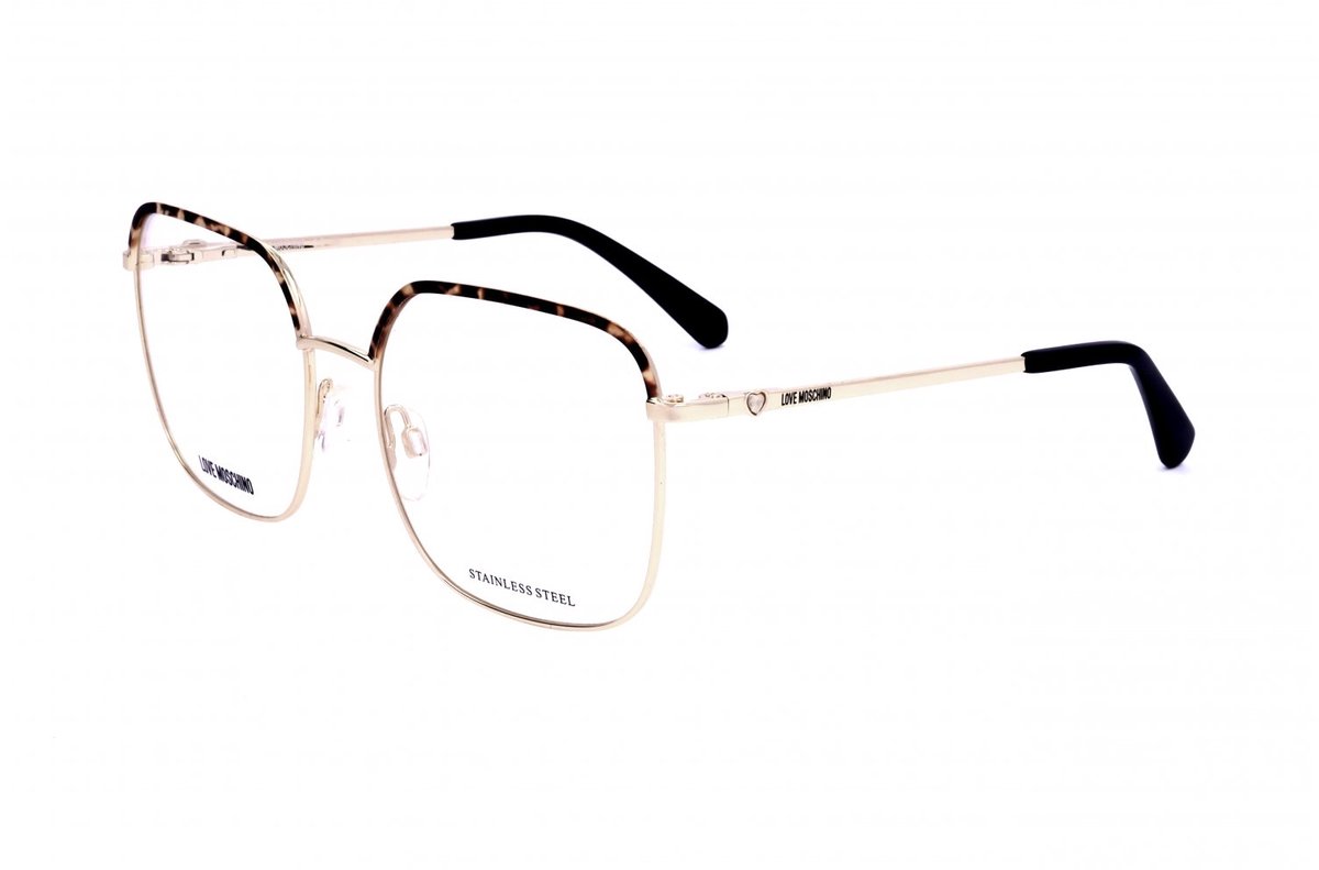 Love Moschino MOL642 Gold animalier 56/18/140 WOMAN Brilmonturen