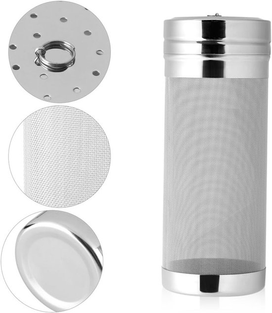 Droog Hopper Filter voor Bier - 300 Micron RVS Gaas Hop Spider voor Thuisbrouwerij, Bierbrouwen en Theeketels, Ideaal als Filter en Zeef Accessoire — afbeelding 2
