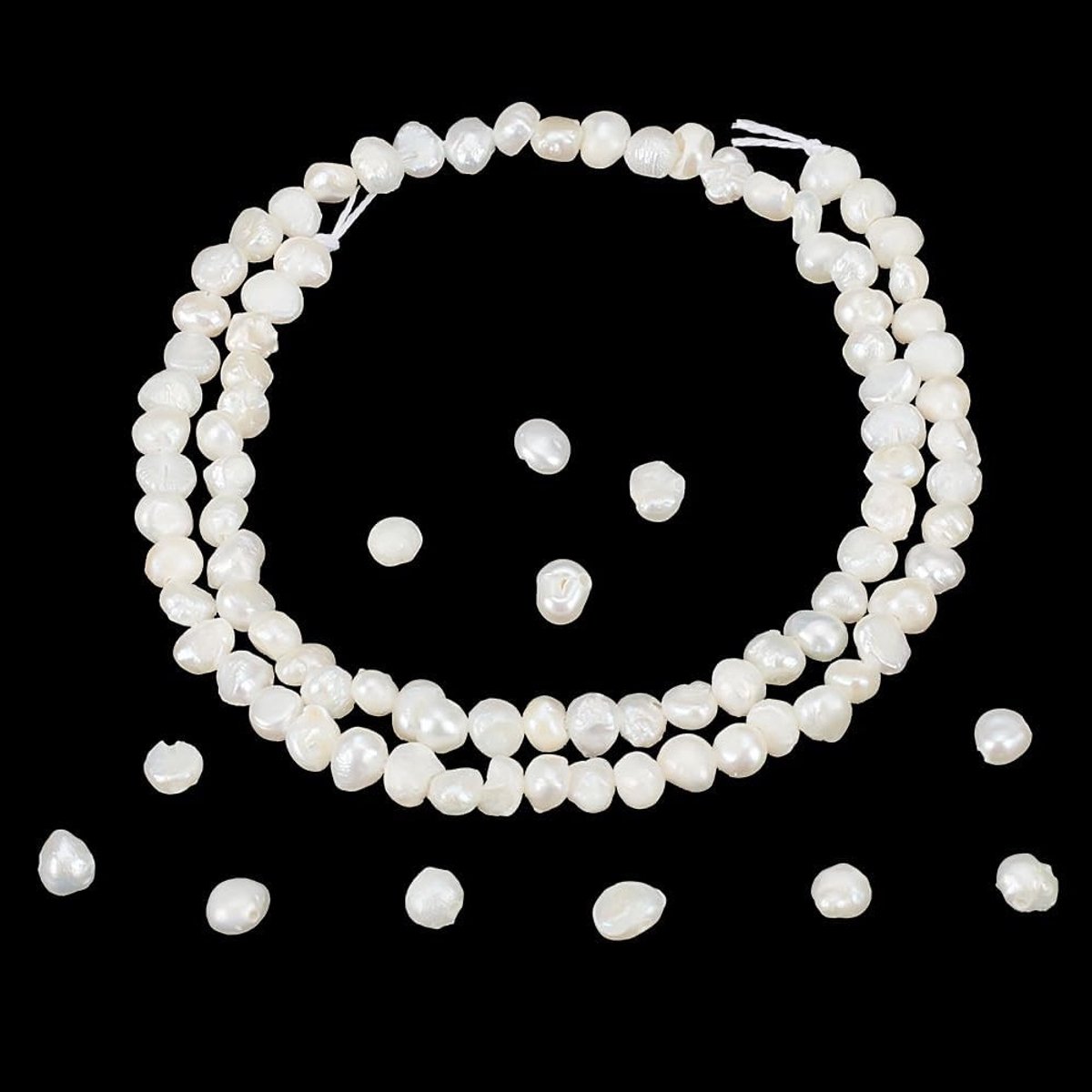 1 Strand van Ongeveer 108 Stuks Mini Natuurlijke Cultured Zoetwaterparel Kralen, 2.5~3.5 mm Kleine Ovalen/Wit Gepolijste Zoetwaterparels voor Oorbellen en Sieraden Maken