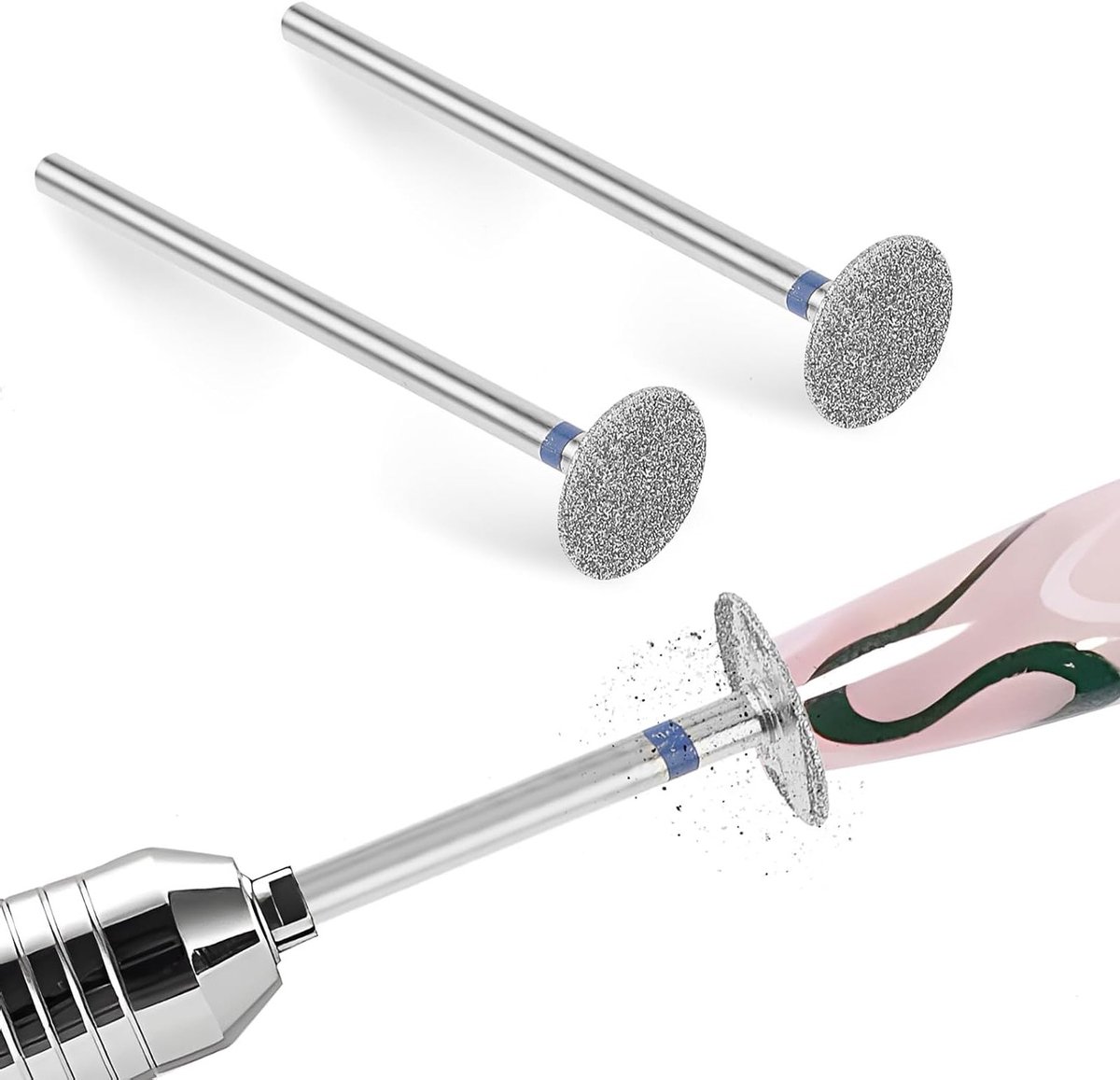 Nail drill bits set met schuurdisc en elektrische boor, voetvijl, vervangende kop en eeltverwijderaar voor pedicure en manicure