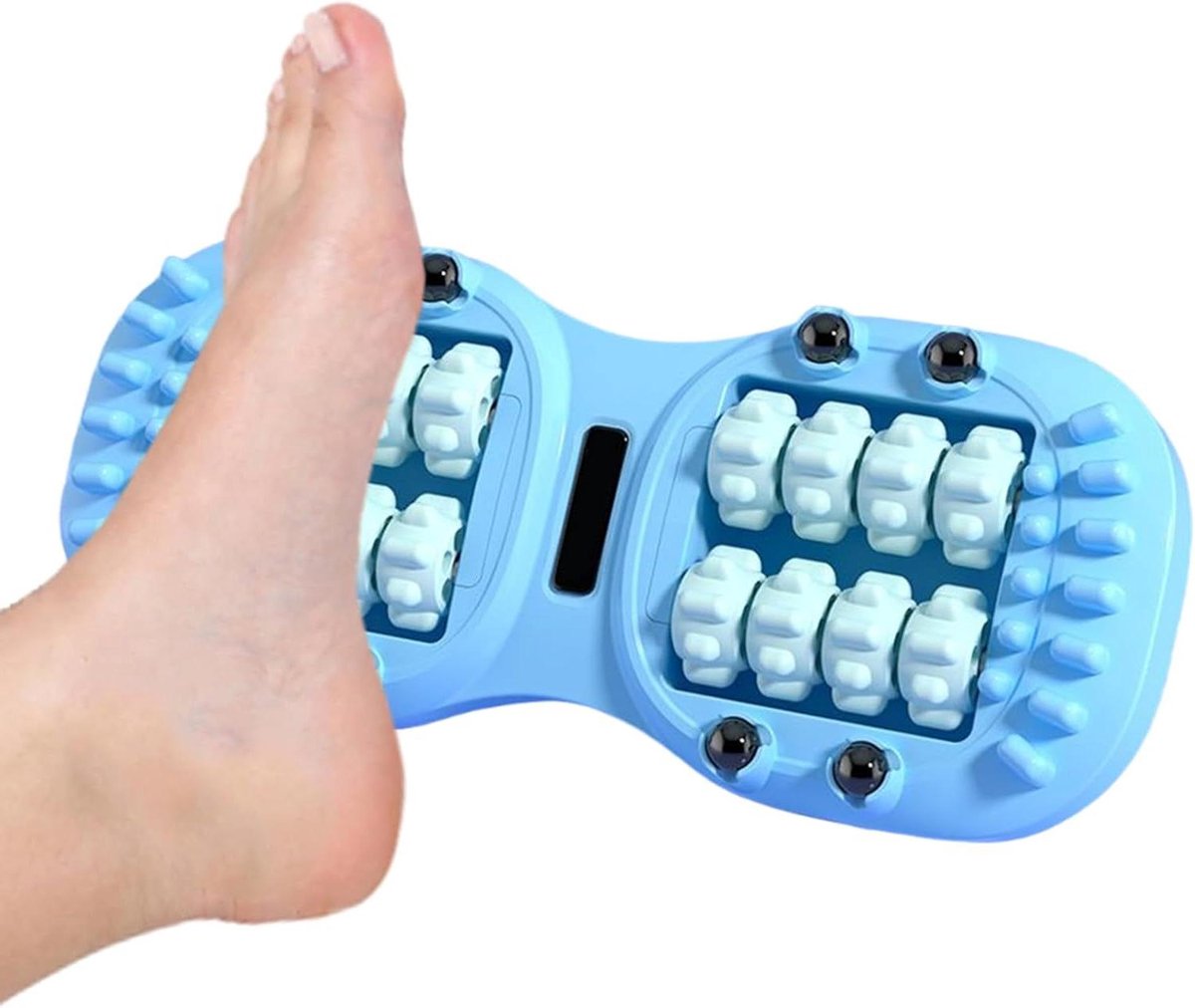Voetmassage Roller - Voetverlichting Massageapparaat - Spierontspanning Bevorderen - Dubbel Roller Systeem - 34 x 15 x 5 cm - Grijs