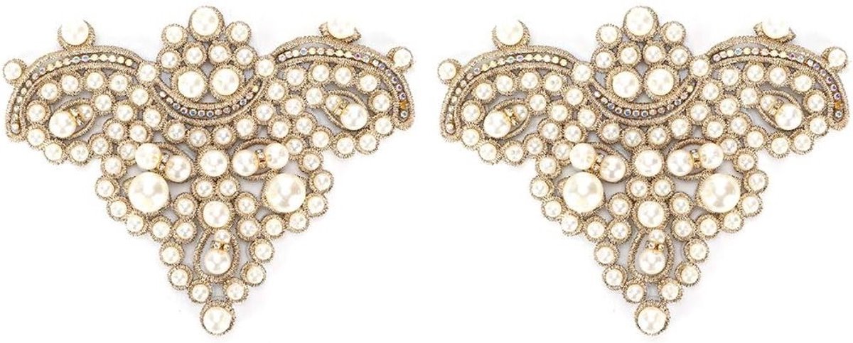 Parel Schoen Clips met Kristallen - Decoratie voor Bruidsjurken, Schoenen en Haaraccessoires - 2 Stuks