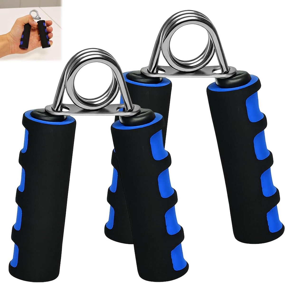 Handtrainers Paar - Gripversterkers Hand - Onderarm Training - Antislip Handgreep - Ergonomisch - Blauw
