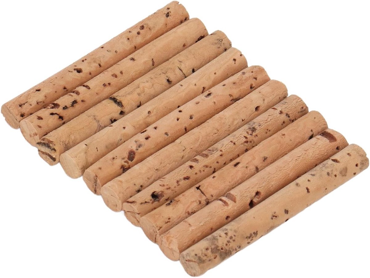 10 Stuks Eiken Houten Cork Sticks voor Karpervisserij - Boilies, Aas en Drijvende Stokken 8mm
