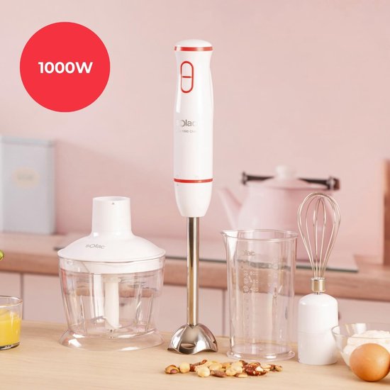 Staafmixer - Handmixer Blender - Snel Mixen - 1000 Watt Vermogen - 500 ml - Zilver van Merkloos — afbeelding 4