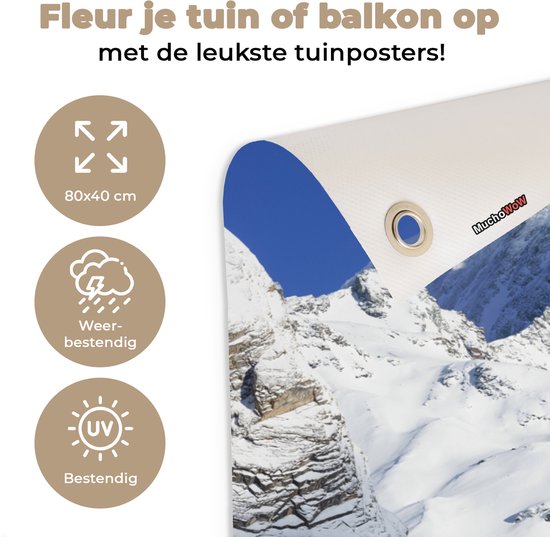 Poster de jardin La montagne autrichienne dans le parc national du Hohe Tauern - 80x40 cm - Décoration murale Outdoor - Poster de jardin - Toile de jardin - Poster de clôture - Tableau de jardin