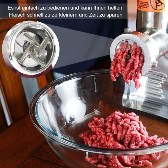 Vleesmolen Messen Set 2 Stuks - Roestvrij Staal Accessoires voor Mixer en Chopper — afbeelding 4