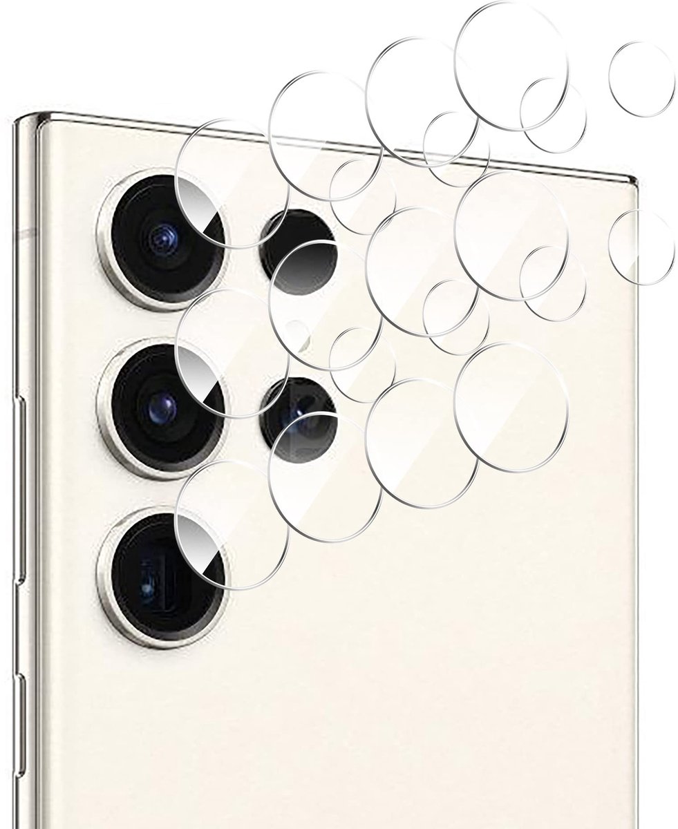 Allecto - Ultradunne cameralensbeschermer - HD gehard glas - Bescherming - Samsung Galaxy S23 Ultra - 4-pack - Kwaliteit voor smartphone