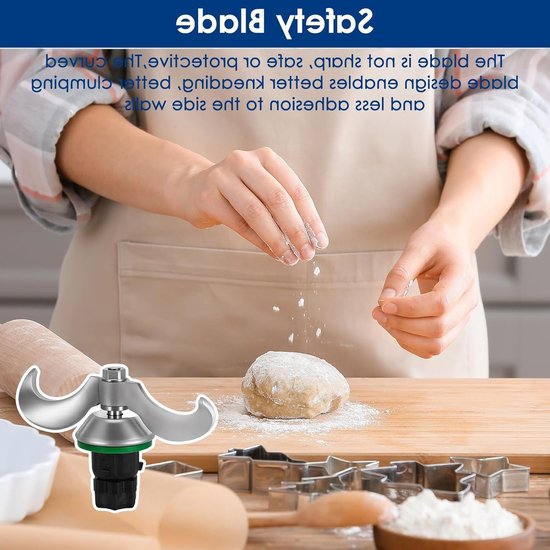Doughmesen voor Vorwerk Thermomix TM5 TM6 - RVS vervangonderdelen voor het kneden van deeg, geen deegresten en vuil van Merkloos — afbeelding 5