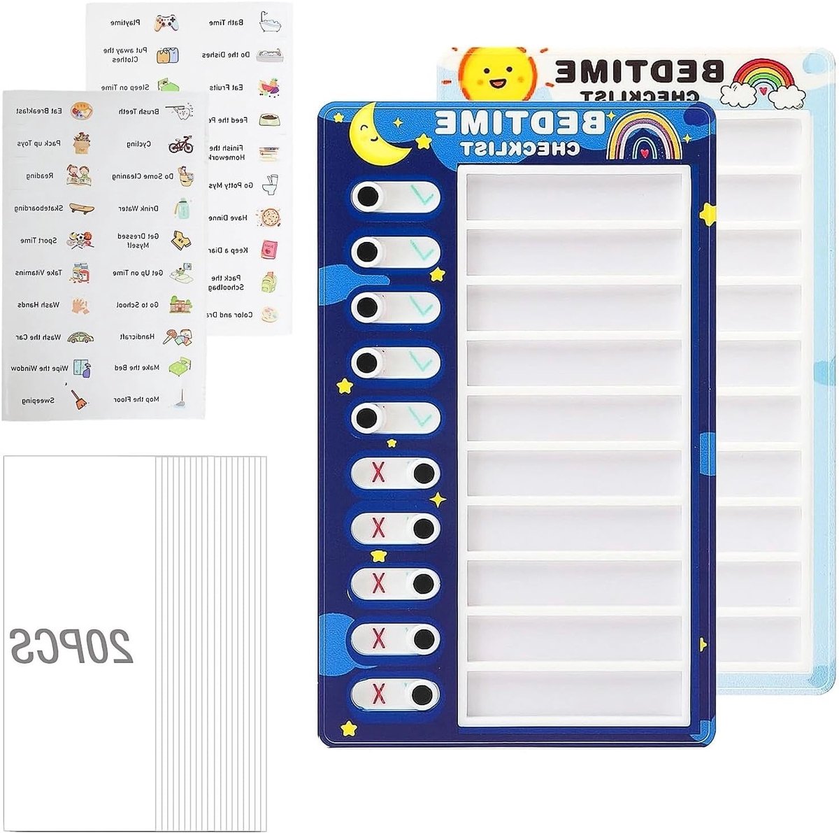 Dagelijkse Planner voor Kinderen met 20 Verwisselbare Bladen, Ideaal voor Leerplanning en Tijdbeheer, Creatieve Organisatie en Activiteitenbeheer