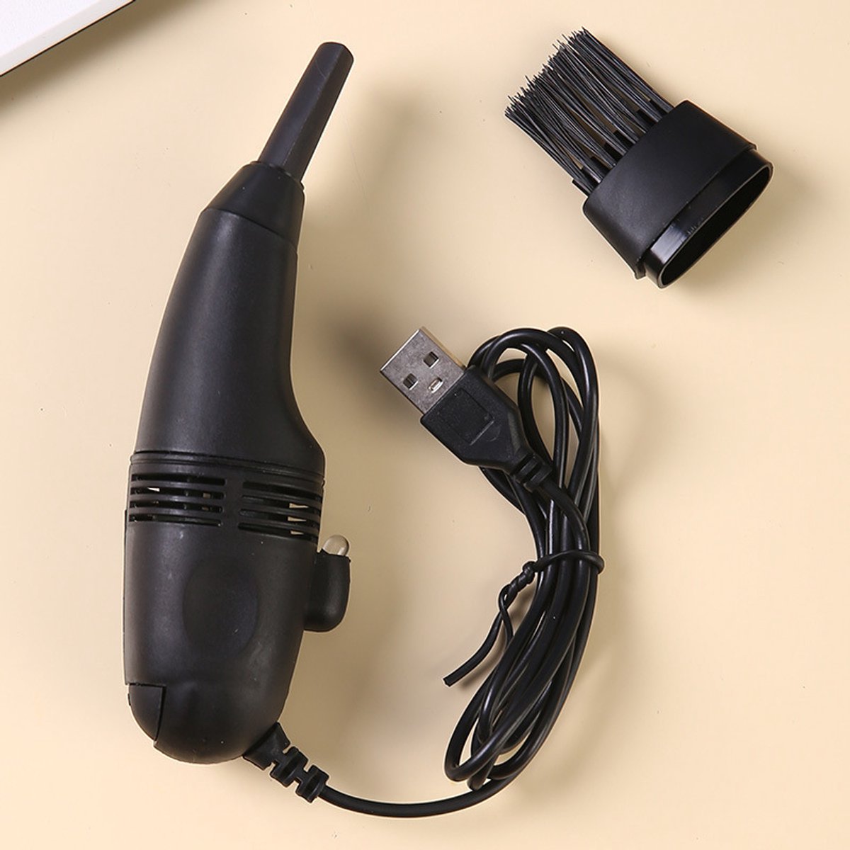 oneay USB mini-stofzuiger, geluidsarm, grote capaciteit, draagbare toetsenbordreiniger, zwarte computertoetsenbordreiniger