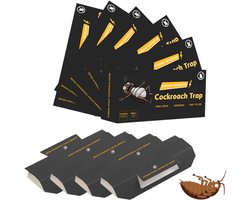 Rieba® Kakkerlakkenval - 10 stuks - Lijmval Kakkerlak - Kakkerlakken Bestrijden - Natuurlijke Insectenval - Ongedierte - Zeer Effectief - Gemakkelijk in Gebruik - Ook geschikt voor andere insecten - Zwart