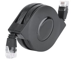 Allecto - Kafuty Cat7-netwerkkabel - intrekbaar - eenvoudig op te bergen - platte internetkabel - 1000 Mbps - geschikt voor modem en router - 6,56 ft
