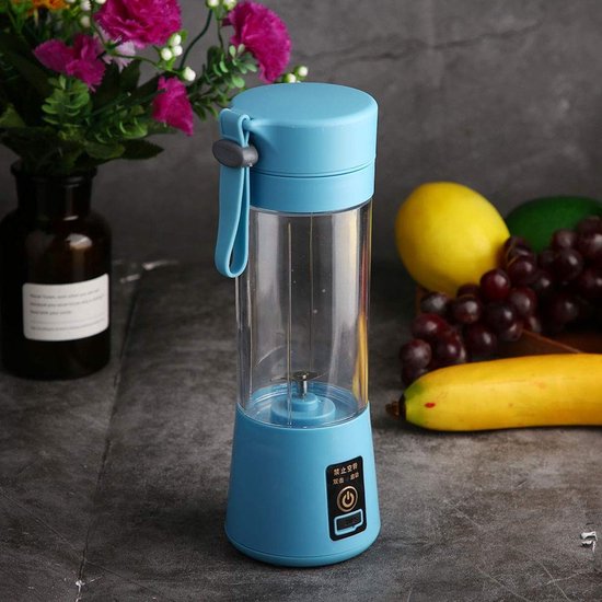 Allecto - Elektrische fruitbeker - Draagbare mixer - Afneembare basis - Blauw - Multifunctionele blender - Geschikt voor gymzaal en keuken - Mini b... van Allecto — afbeelding 2