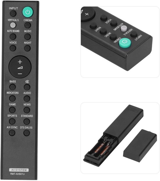 Allecto - Soundbar Afstandsbediening - Vervangingsremote voor Sony - Universeel - Compatibel met verschillende modellen - Gebruiksvriendelijk - Ges... van Allecto — afbeelding 5