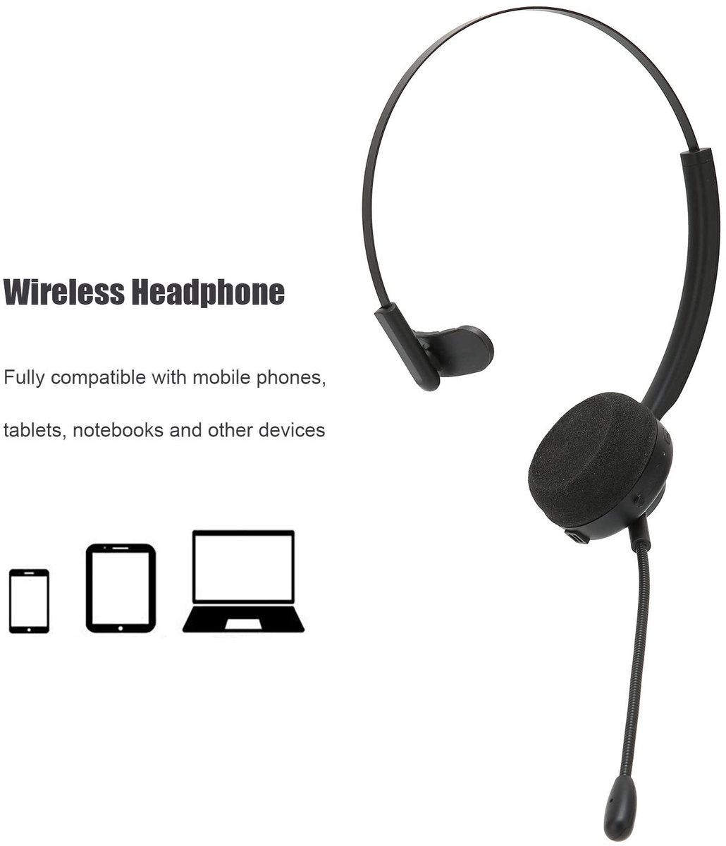 Allecto - Bluetooth Headset - Draadloze Noise Cancelling Oorkopjes - Met Microfoon - Trucker - Comfortabel - Geluidskwaliteit - Ideaal voor Bellen thumbnail 2