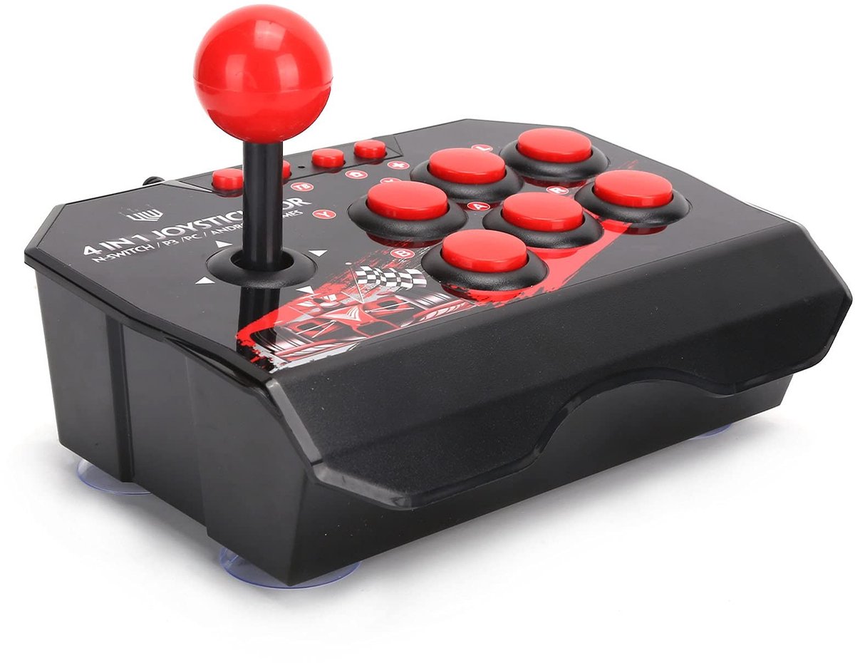 Allecto - Ergonomische Fight Stick - Sferische Joystick - Perfect voor gaming en competitie - Geschikt voor PS3 Switch PC - 6 knoppen - Hoogwaardig..