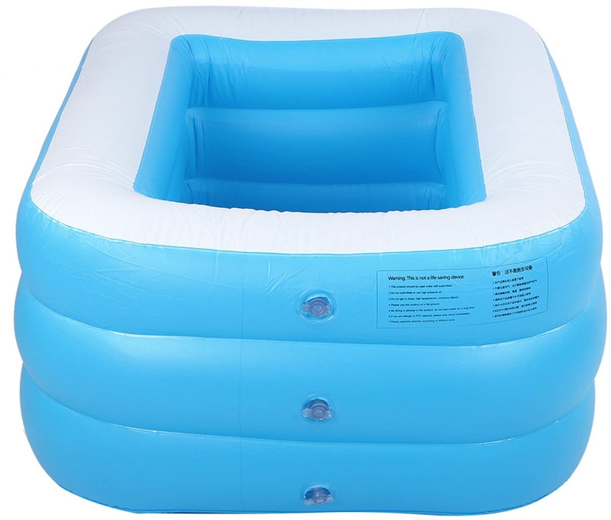 aladdien - Opblaasbaar Kinderzwembad - Peuterbad - Gezond opgroeien - Blauw - Veilig en leuk zwembad voor kinderen - Thuisgebruik - Voor de kleintjes
