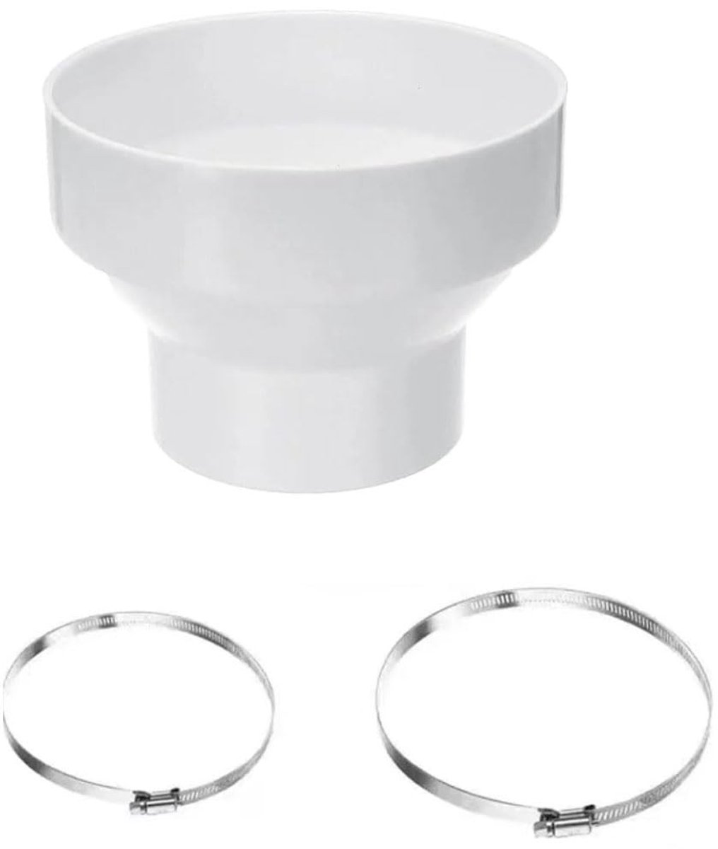 aladdien - Duct Reducer - Ventilatie Systeem Adapter - Universele Afvoer - 150mm naar 100mm - Luchtverdeling - Voor thuisgebruik - Geschikt voor all..