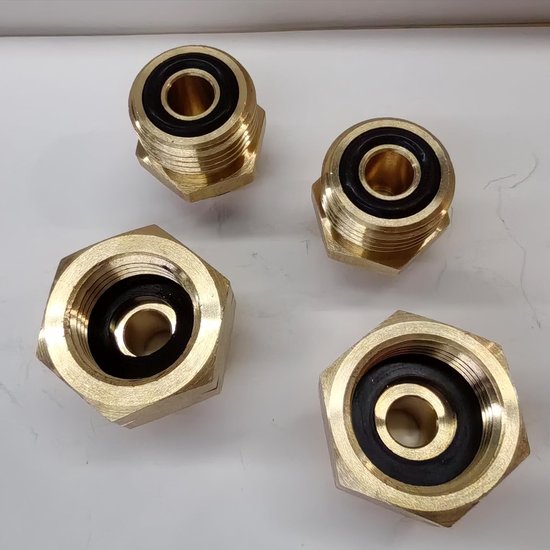 Jhubersproducts - 4-delig gasfles adapterset - Euro gasadapter - Vullen Duitse gasflessen in het buitenland - Messing gasadapter - Voor buitengebruik van Jhubersproducts — afbeelding 3
