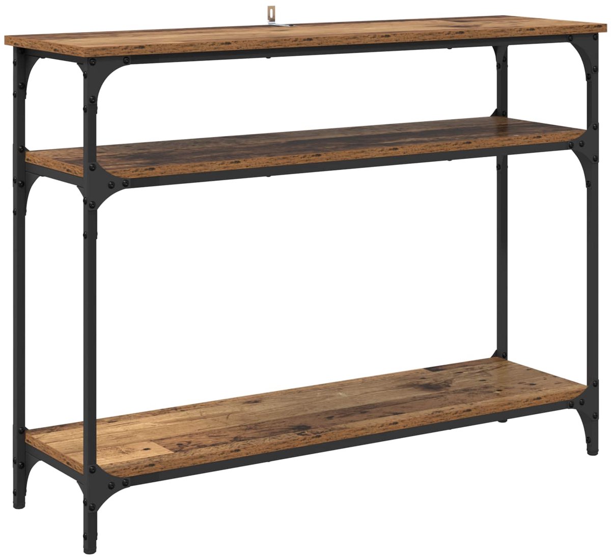 vidaXL Wandtafel - Oud - Hout - 100 - x - 29 - x - 75 - cm - Bewerkt - hout Oud hout