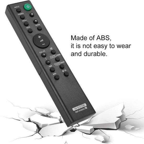 Allecto - TV Remote - Universele afstandsbediening - Ergonomisch ontwerp - Zwart - Compatibel met Soundbar - Tot 8 meter bereik - Geschikt voor t van Merkloos — afbeelding 3