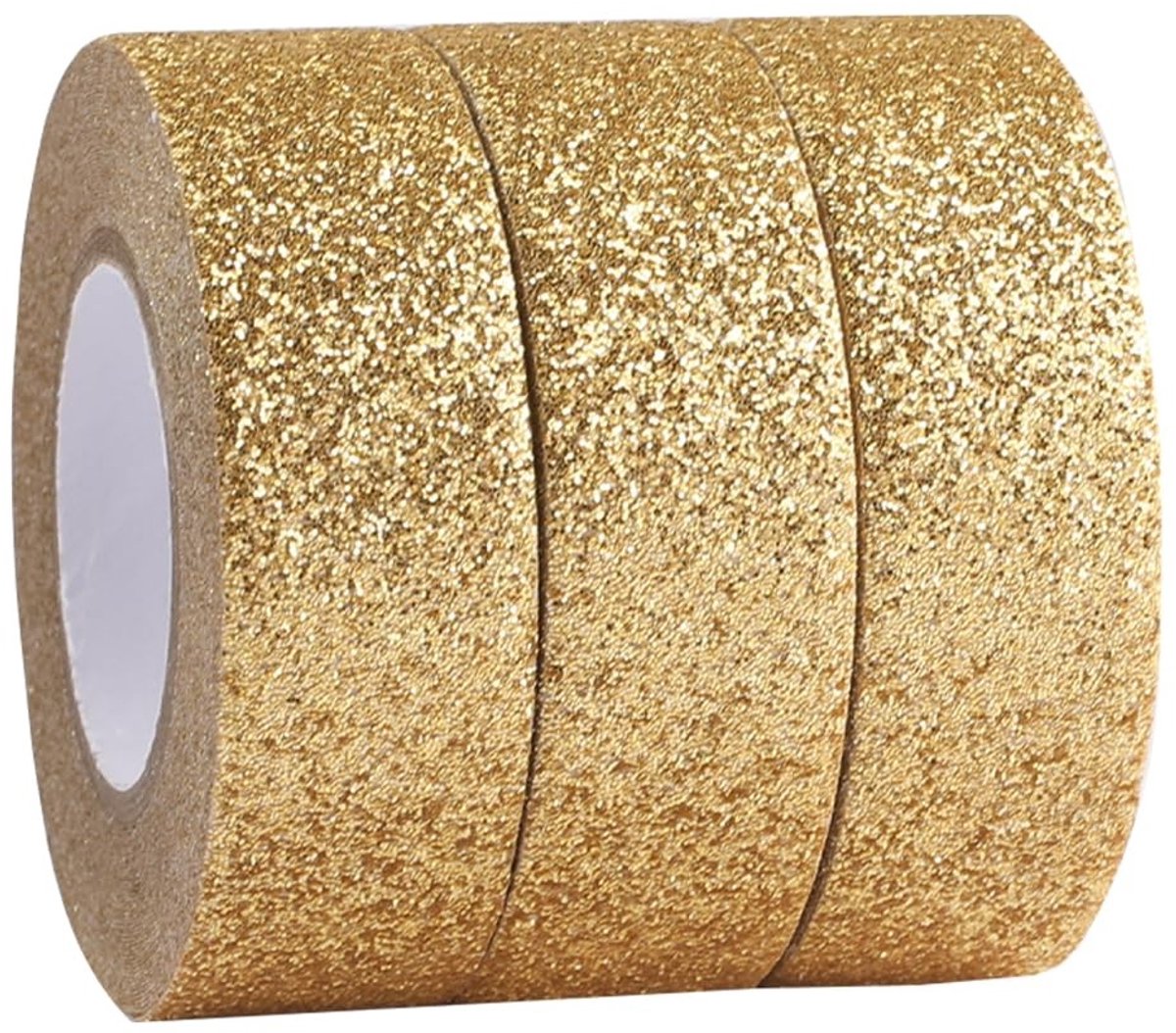 ONF3 - Glitter Plakband - Decoratief Plakband voor DIY - Goud - Creatief Scrapbooken - Geschikt voor Ambachten en Geschenken