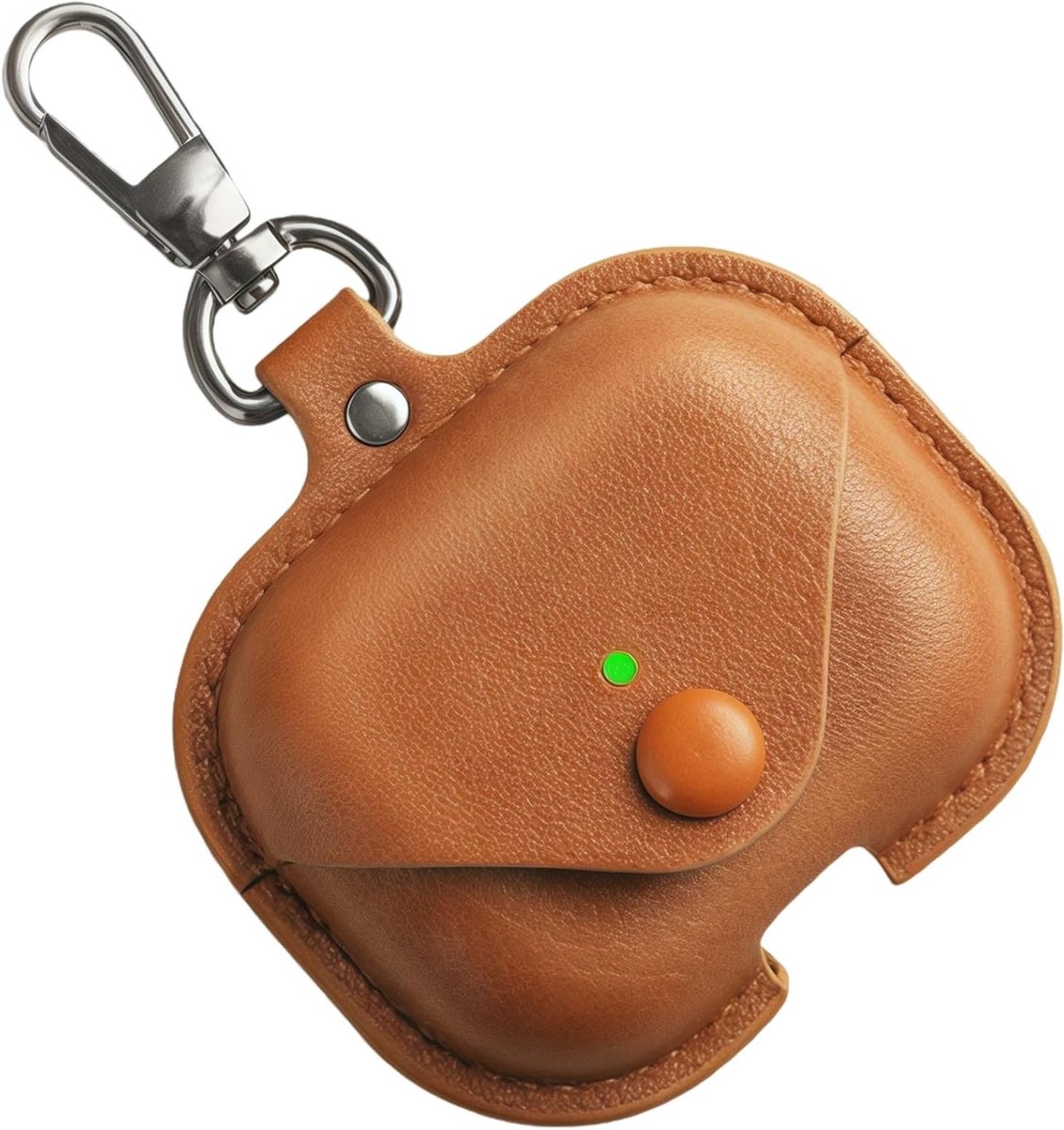Leren Hoes voor Hoofdtelefoon Pro 3, Bruine Case met Sleutelhanger & Reinigingskit, Premium Bescherming en Stijl voor Draadloze Oplading en Hoofdtelefoon Accessoires