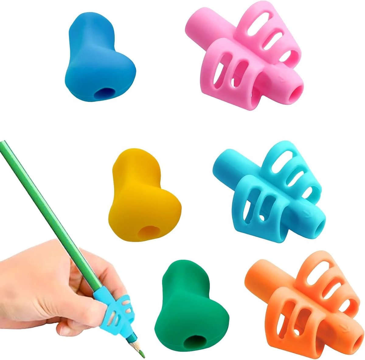 Pencil Handles voor Kinderen en Volwassenen - Schrijfhulpmiddel en Vingersupport voor Betere Grip en Comfortabel Schrijven