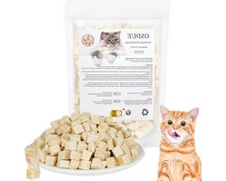 Natuurlijke Katten Snack met Bevroren Gedroogde Kip, Tandverzorging, Verhoogt de Appetijt en Vermindert Haarballen, Graanvrij, 100g