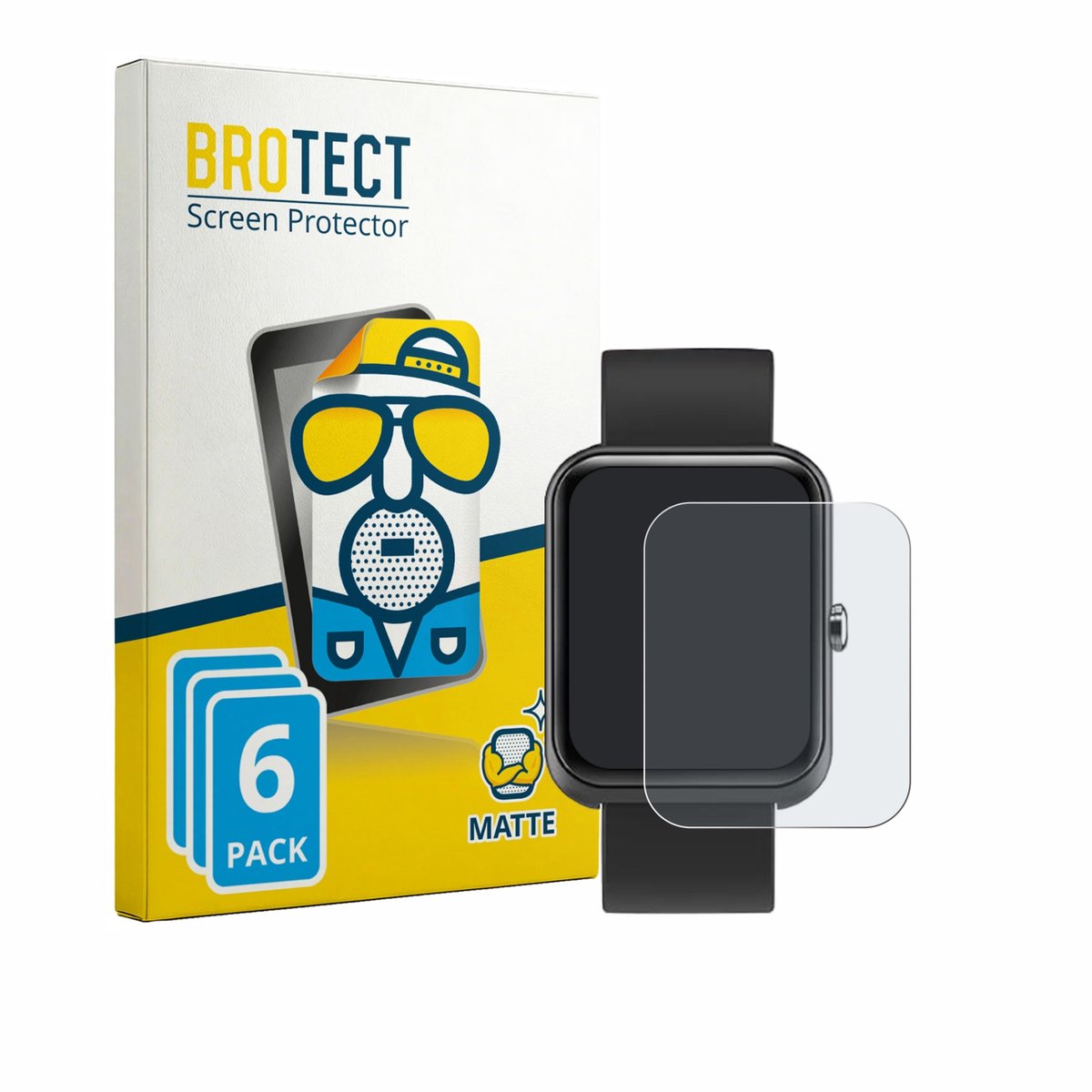 BROTECT - Screenprotector voor Lebexy XY-220402 1.3" - Folie Beschermfolie matte 6 Stuks