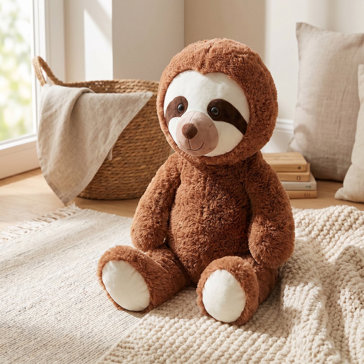 Luiaard knuffel 45 cm - Zachte Pluche Luiaard - Knuffeldier voor Kinderen - Bruin