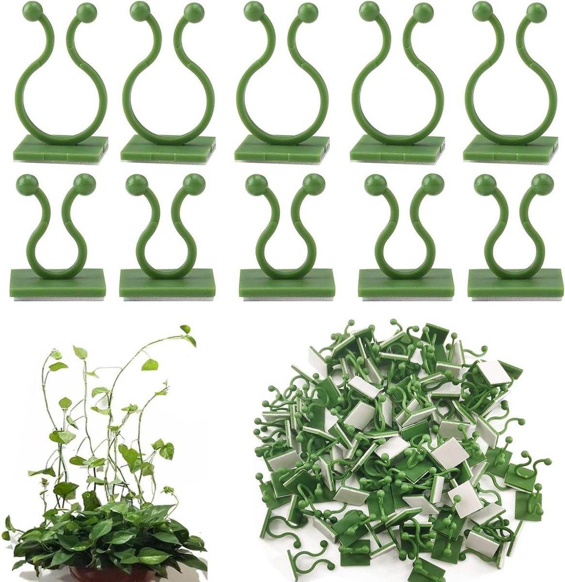 80 Stuks Plant Clips voor Klimplanten - Wandmontage, Kabelorganizer en Ondersteuning voor Groene Planten