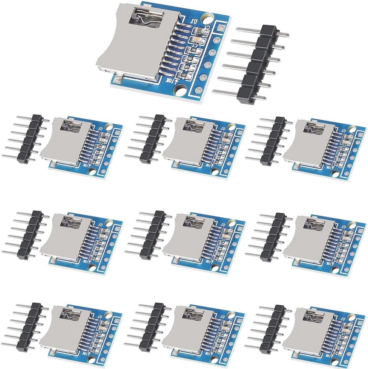 10x Micro SD Card Module met SPI Interface, TF Kaart Adapter en Niveau Conversie Chip voor Arduino Projecten