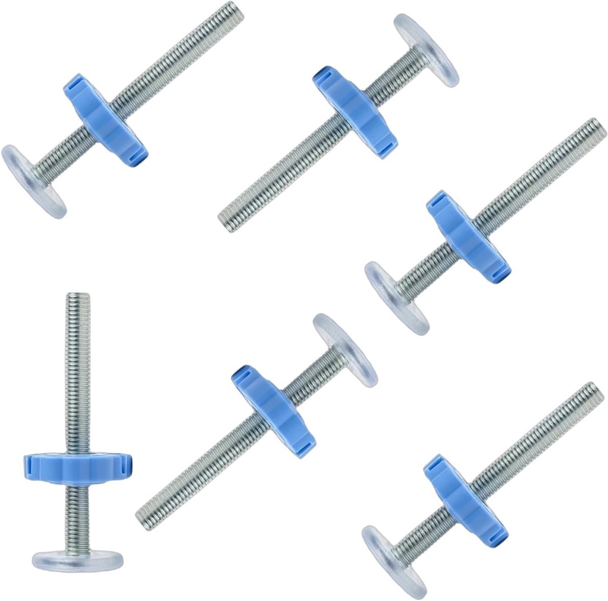 Set van 6 Push Screws voor Kinder- en Huisdierhekken, M10 Spindelstangen voor Veiligheid en Bescherming van Deuren en Trappen